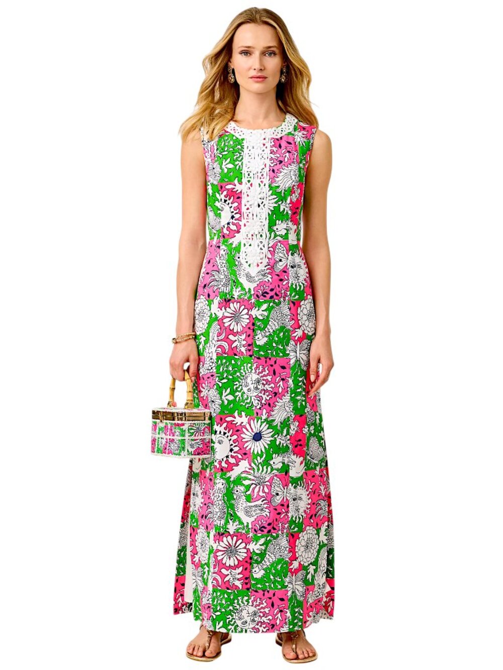 Lilly Pulitzer Barberine Stretch Maxi Dress in Cherry Blossom Pink NWT - Size 0